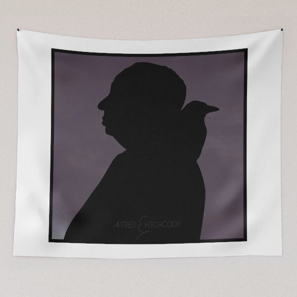 Item preview, Silhouette Alfred Hitchcock designed and sold by Cartoonivacloth.