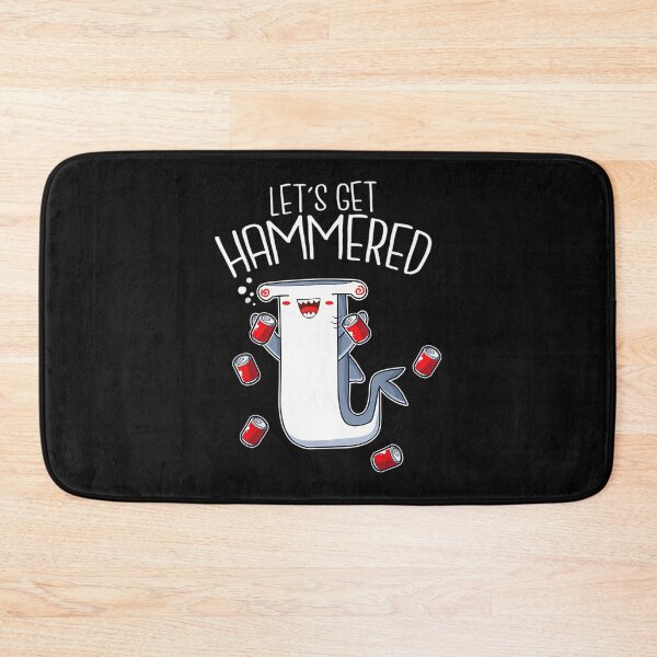 Item preview,  Lets Get Hammered Funny Beer Drinking Shark designed and sold by UrbanNights.
