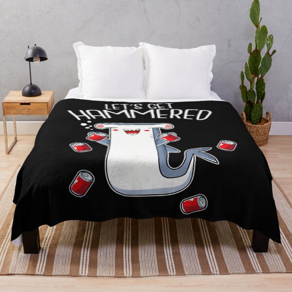 Item preview, Lets Get Hammered Funny Beer Drinking Shark designed and sold by UrbanNights.