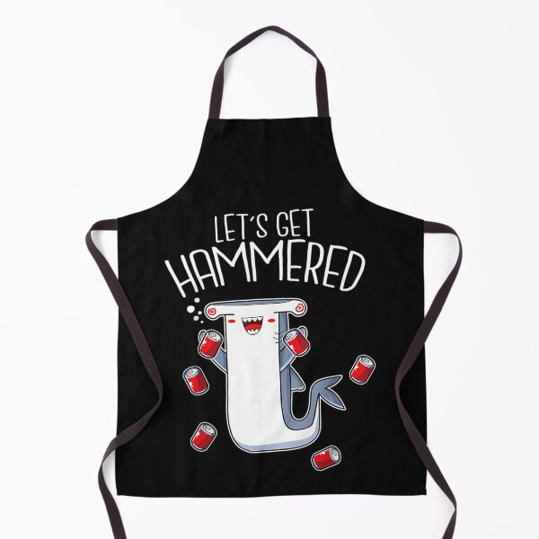 Item preview, Lets Get Hammered Funny Beer Drinking Shark designed and sold by UrbanNights.