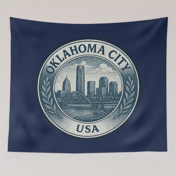 Aperçu de l'œuvre Voyage à Oklahoma City, États-Unis créée et vendue par Thistle-TShop.
