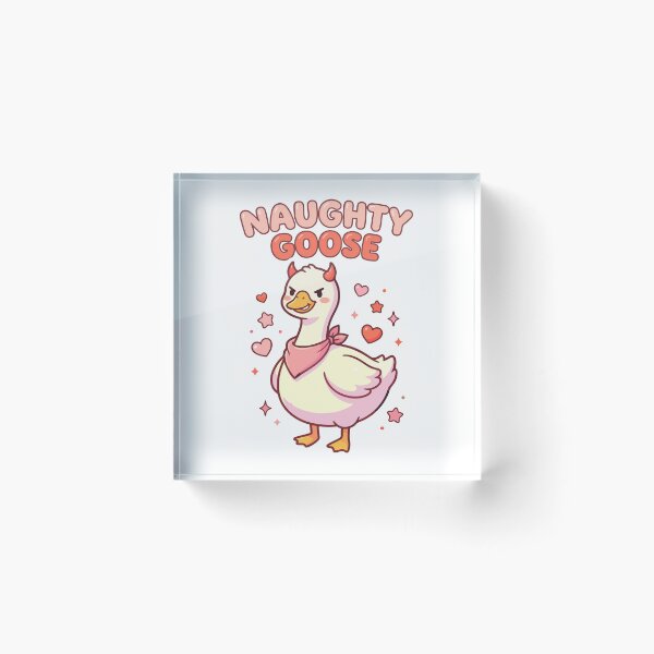 Item preview, Naughty Goose - Cute Devil Goose with Hearts designed and sold by AliveStyle.