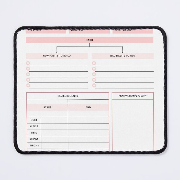 Item preview, Fitness planner designed and sold by Cheddahcustoms.