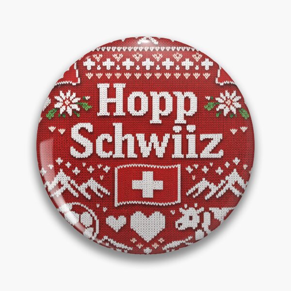 Artikelvorschau, Hopp Schwiiz Strickdesign mit Kuh und Bergen entworfen und verkauft von Mauswohn.