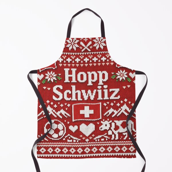 Item preview, Hopp Schwiiz knitting design with cow and mountains designed and sold by Mauswohn.