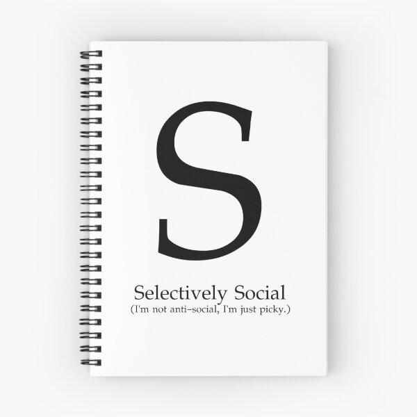 Item preview, Letter S Selectively Social Picky designed and sold by AVO-SOURCE.