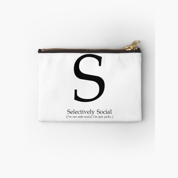 Item preview, Letter S Selectively Social Picky designed and sold by AVO-SOURCE.