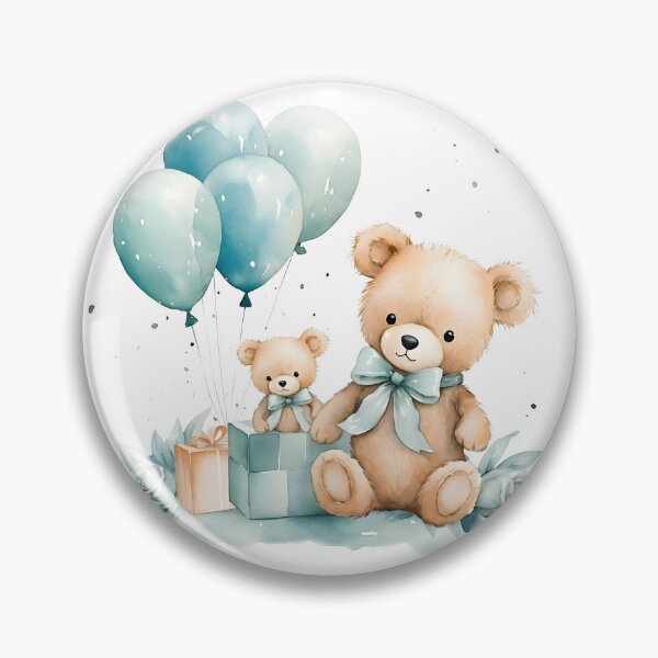Artikelvorschau, Niedliche Teddybären in Aquarell, Geschenkboxen, Heliumballons entworfen und verkauft von CHERRY--SHOP.