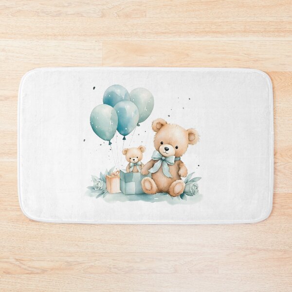 Item preview, Watercolor cute teddy bears, gift boxes, helium balloons designed and sold by CHERRY--SHOP.