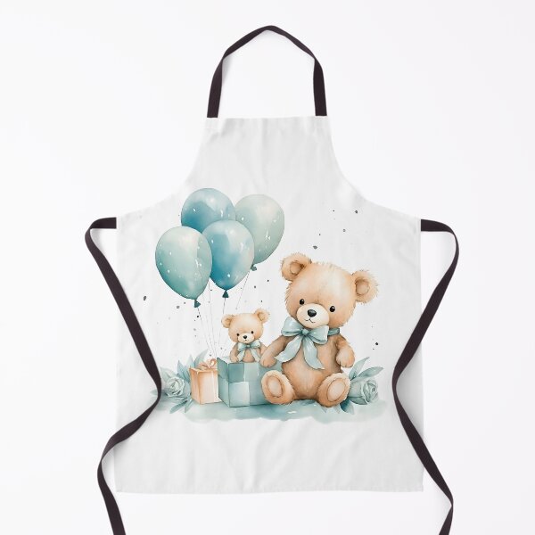 Item preview, Watercolor cute teddy bears, gift boxes, helium balloons designed and sold by CHERRY--SHOP.