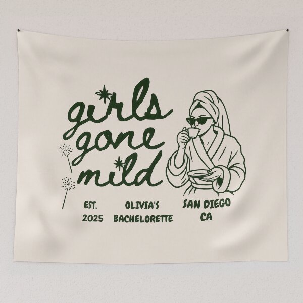 Item preview, Girls Gone Mild Spa Bachelorette Weekend Green – Cozy Girls Night Aesthetic designed and sold by Rhastasnixon.