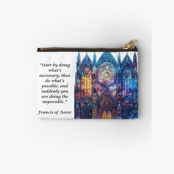 Item preview, Stained Glass Cathedral | Francis of Assisi Quote designed and sold by ChloeDesigns401.