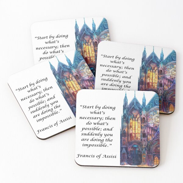 Item preview, Stained Glass Cathedral | Francis of Assisi Quote designed and sold by ChloeDesigns401.