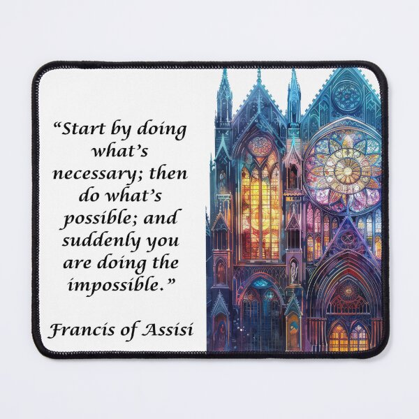 Item preview, Stained Glass Cathedral | Francis of Assisi Quote designed and sold by ChloeDesigns401.