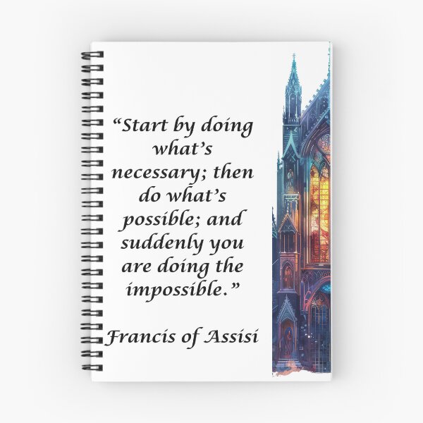 Item preview, Stained Glass Cathedral | Francis of Assisi Quote designed and sold by ChloeDesigns401.
