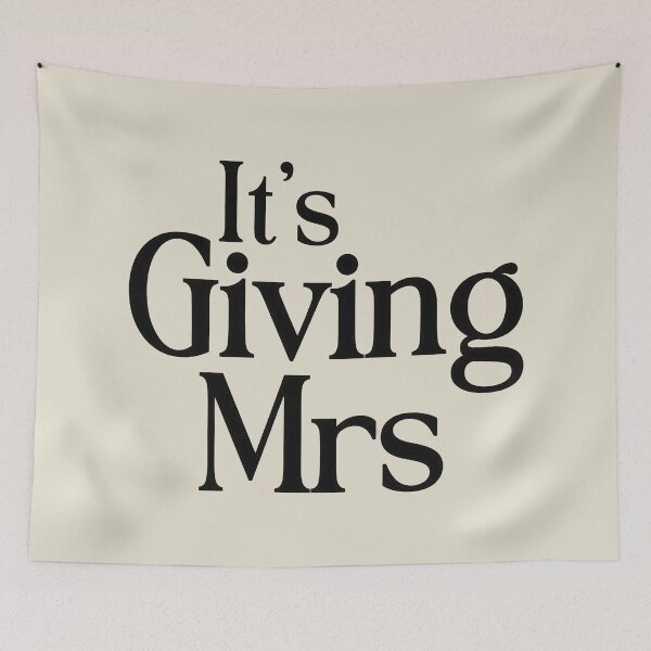 Item preview, It’s Giving Mrs – Minimal Bride Era Typography Design designed and sold by Rhastasnixon.