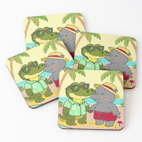 Item preview, A Crocodile and Hippo Friendship designed and sold by kristalcurt.