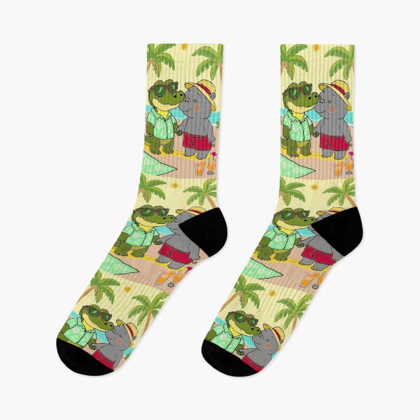 Item preview, A Crocodile and Hippo Friendship designed and sold by kristalcurt.