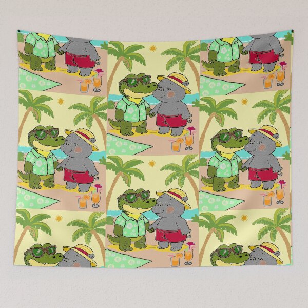 Item preview, A Crocodile and Hippo Friendship designed and sold by kristalcurt.