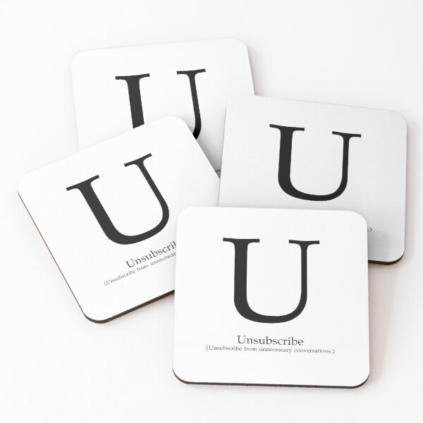 Item preview, Letter U Unsubscribe Social Conversations designed and sold by AVO-SOURCE.