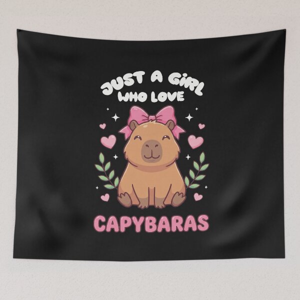 Item preview, Just A Girl Who Loves Capybaras Kawaii designed and sold by AdyKurniawan.