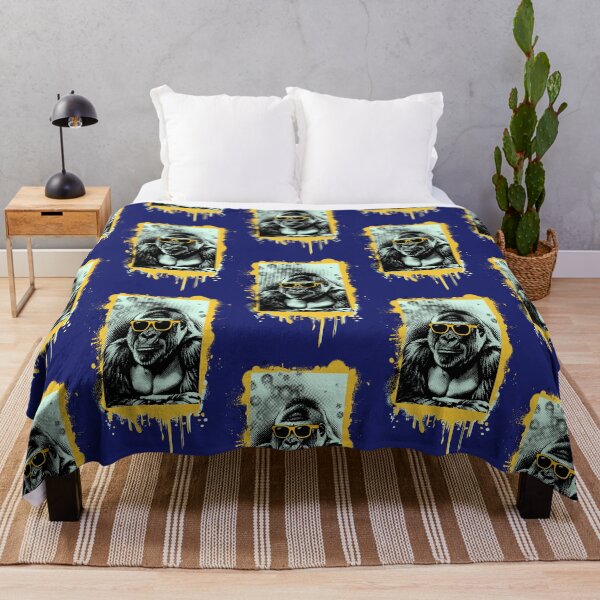 Item preview, Gorilla Pop Art Two Tone Grid Graffiti designed and sold by CreareAT.