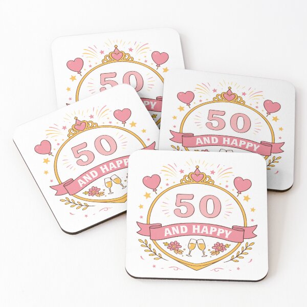 Item preview, 50 and Happy – Women Birthday designed and sold by Rocamisetas.