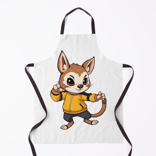Item preview, Cute animal character wearing yellow colored sport suit posing chinese kungfu  designed and sold by Berlin-D-Prs.