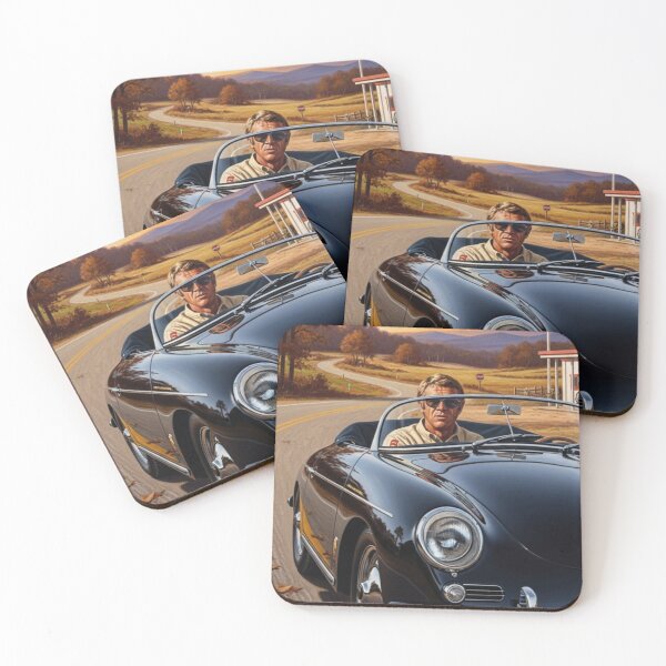 Item preview, Steve McQueen - Autumn Road: Classic Roadster Cinematic Art designed and sold by Art's Diner.