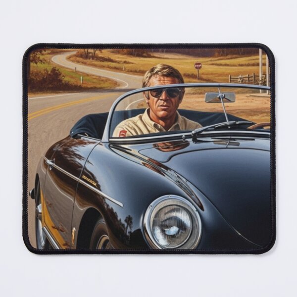 Item preview, Steve McQueen - Autumn Road: Classic Roadster Cinematic Art designed and sold by Art's Diner.