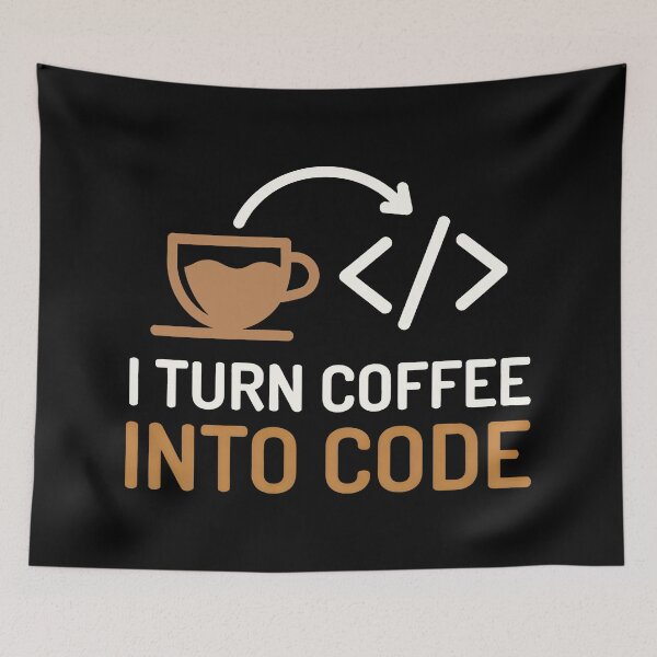 Item preview, I Turn Coffee Into Code Developer designed and sold by SplashTastic.