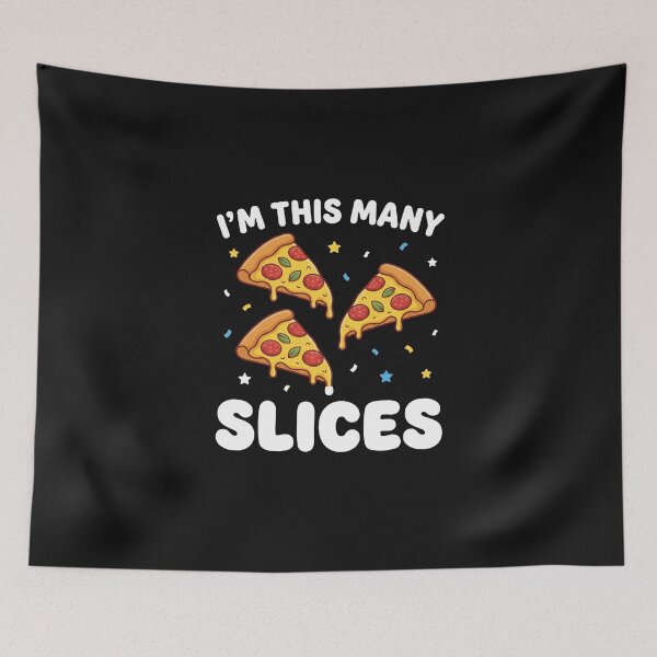 Item preview, I'm This Many Slices 3rd Birthday Pizza designed and sold by AdyKurniawan.