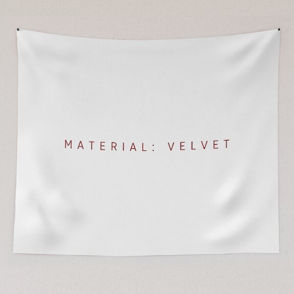 Item preview, Material: Velvet – Minimal Typography Design designed and sold by KleanGirlAesthetics.