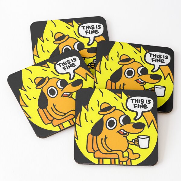 Item preview, This Is Fine - Funny Meme designed and sold by BenoitSamson.