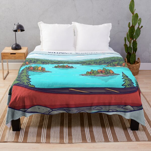 Item preview, Algonquin Park Ontario Canada Colorful Landscape Canoe designed and sold by HowToCanadian.