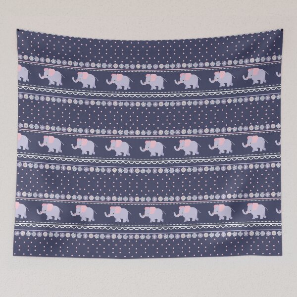 Item preview, Exotic Asian Elephant Floral Ornament – Hand Drawn Boho Ethnic Illustration designed and sold by SaitonG.