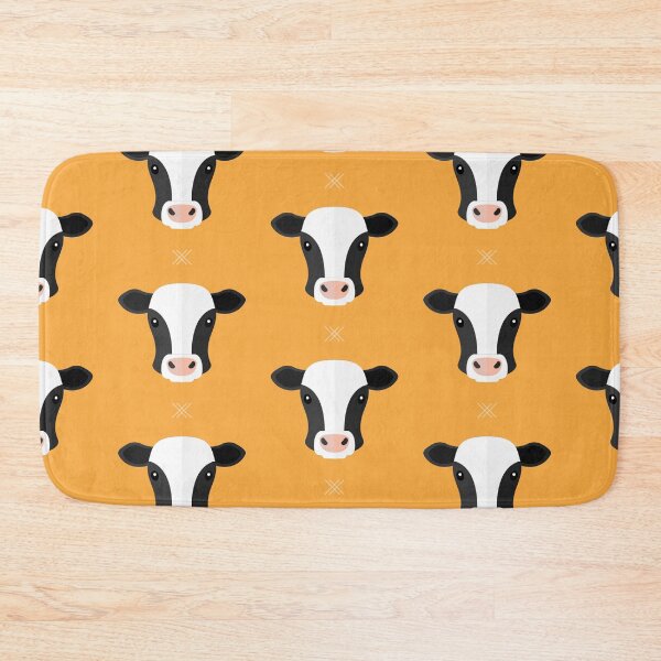 Item preview, Cow heads on orange designed and sold by reneesillus.