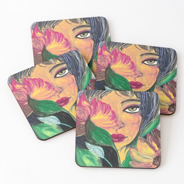 Item preview, Painting of flowered lady designed and sold by alexgeiart.