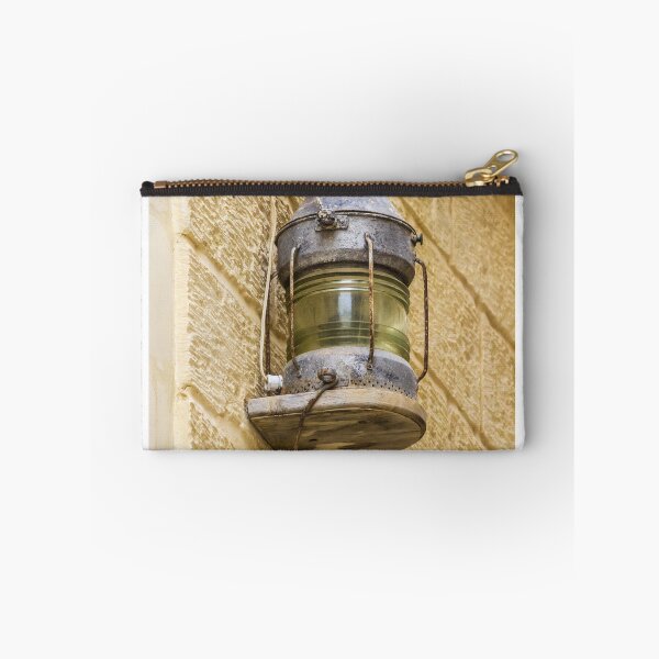Item preview, Vintage Outdoor Lantern Mounted on Rustic Stone Wall With Weathered Metal and Glass Globe designed and sold by Nmallia.