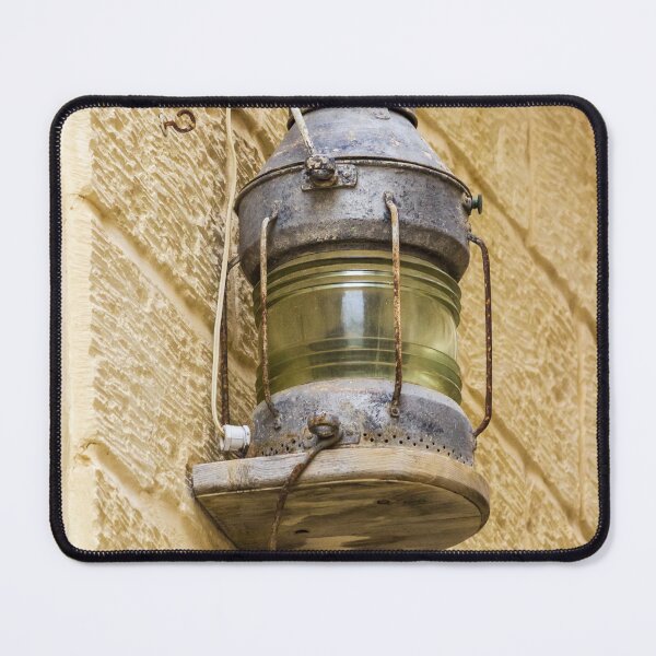 Item preview, Vintage Outdoor Lantern Mounted on Rustic Stone Wall With Weathered Metal and Glass Globe designed and sold by Nmallia.