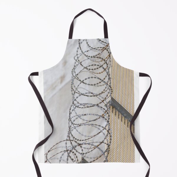 Item preview, Coiled Barbed Wire Fence Ribbons Create Stark Security Barrier Against Intrusion designed and sold by Nmallia.