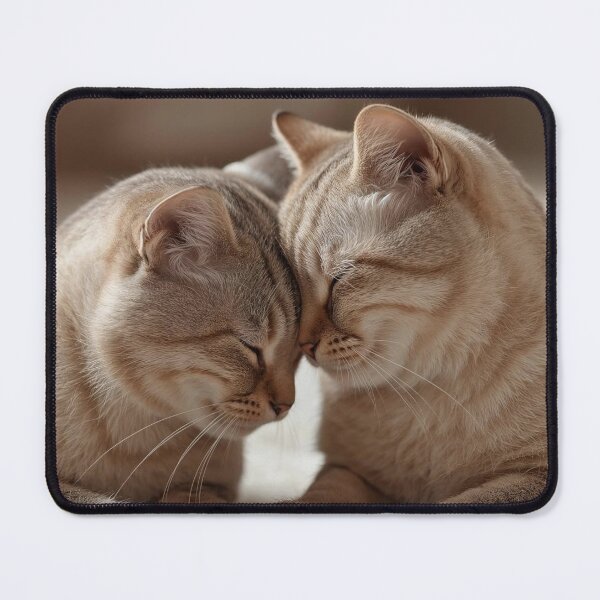 Item preview, Kiss Day – Two Cats Sharing a Gentle Forehead Kiss designed and sold by ArtivaNest.