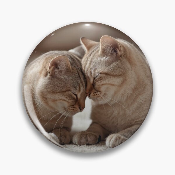 Item preview, Kiss Day – Two Cats Sharing a Gentle Forehead Kiss designed and sold by ArtivaNest.