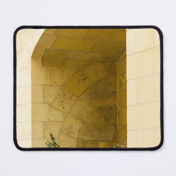 Item preview, Warm Stone Archway With Greenery In Pots Along A Sunlit Beige Wall designed and sold by Nmallia.