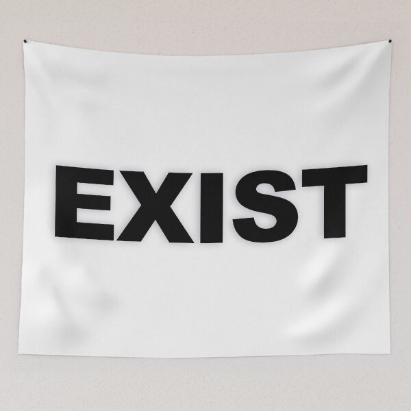 Item preview, EXIST — Black Minimal Bold Type Statement designed and sold by WORDPAUSE.