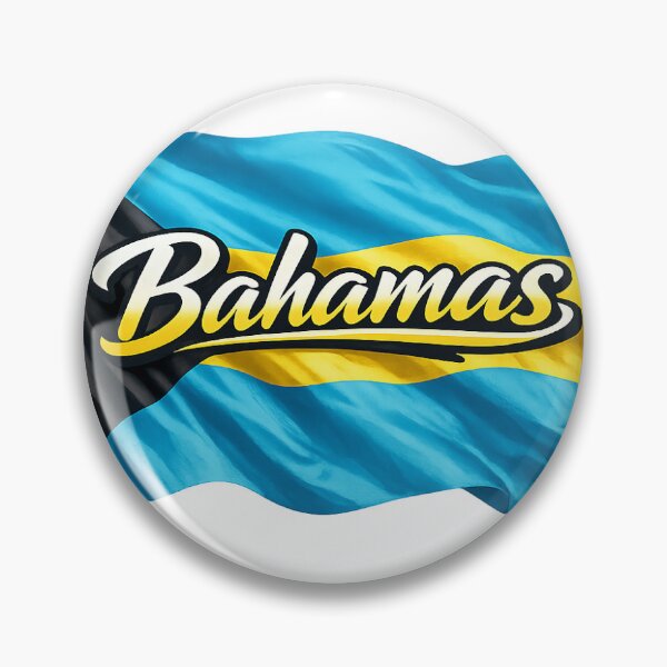 Item preview, Bahamas Waving Flag Typography – Bahamian Pride Travel & Vacation Design designed and sold by GarnerSupplyCo.