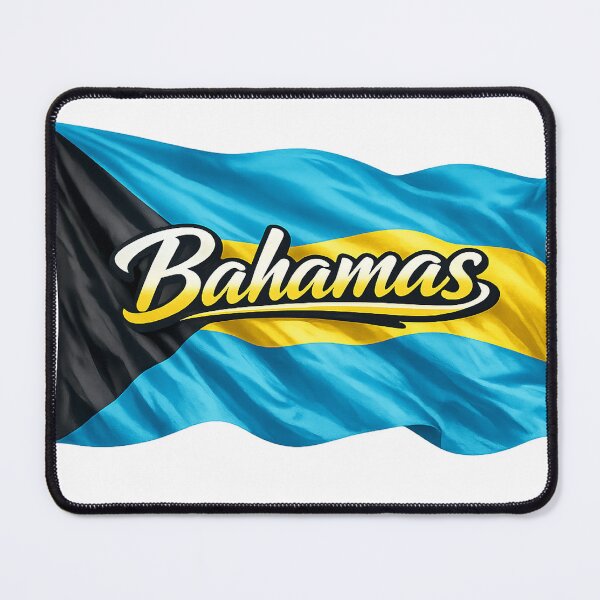 Item preview, Bahamas Waving Flag Typography – Bahamian Pride Travel & Vacation Design designed and sold by GarnerSupplyCo.