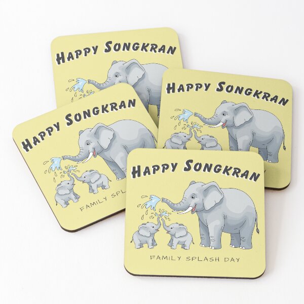 Item preview, Happy Songkran Elephant Family – Splash Day designed and sold by CHANCHANAI.