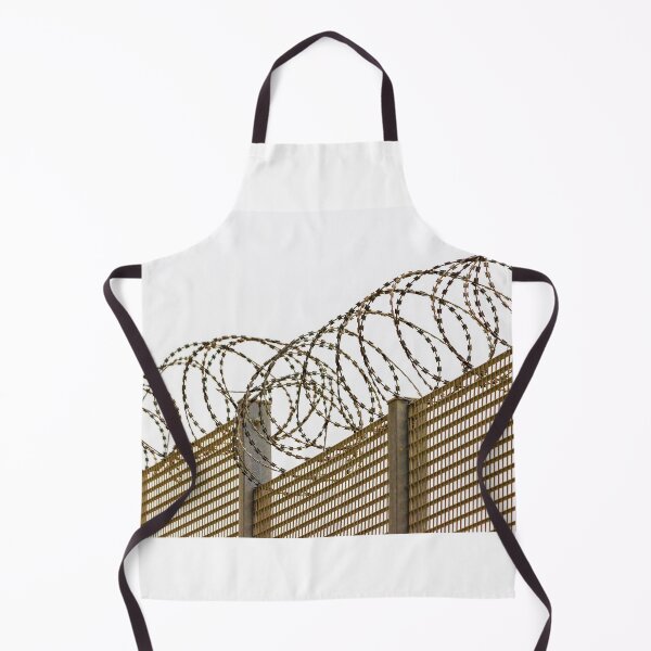 Item preview, Coiled Barbed Wire Fence Ribbons Create Stark Security Barrier Against Intrusion designed and sold by Nmallia.