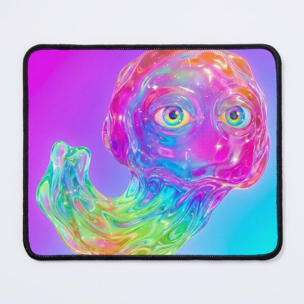 Item preview, Iridescent Kawaii Space Blob Creature Art designed and sold by maboroshilab.